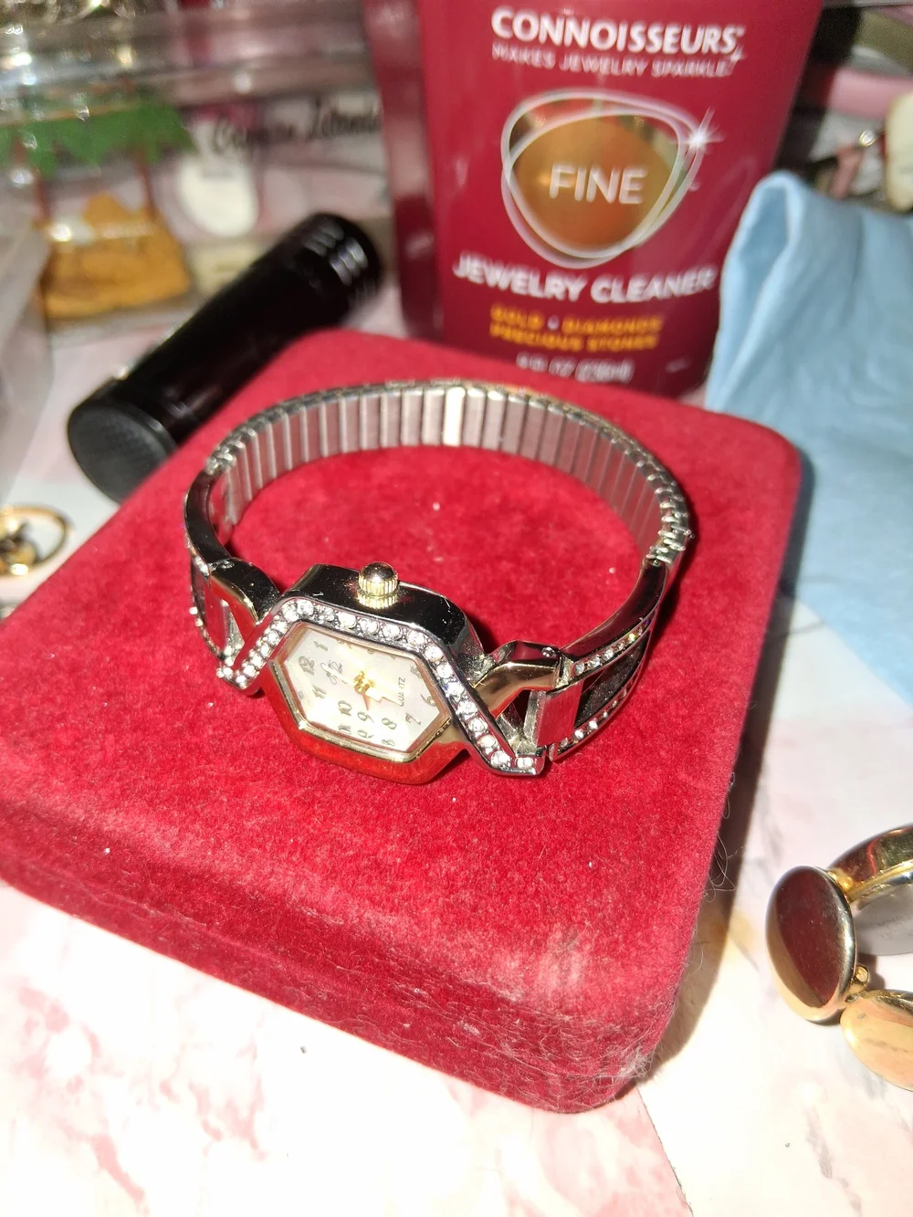 Source Unknown Two-Tone Crystal Bracelet Watch - Gold & Silver